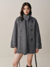Women's Oversized Asymmetric Alpaca-Blend Coat